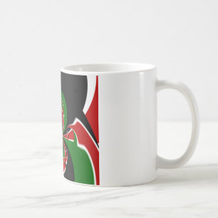 Vibrant Kenyan Flag Pattern: A Powerful Art Coffee Mug