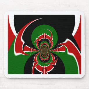 Vibrant Kenyan Flag Pattern: A Powerful Art Mouse Mat