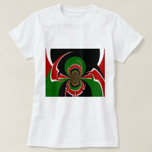 Vibrant Kenyan Flag Pattern: A Powerful Art T-Shirt