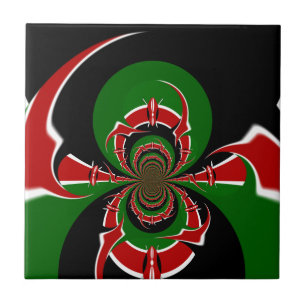Vibrant Kenyan Flag Pattern: A Powerful Art Tile
