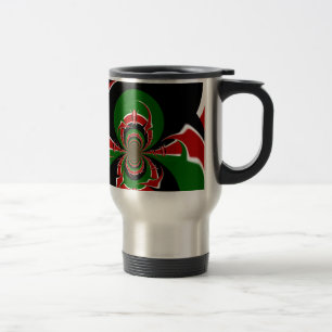 Vibrant Kenyan Flag Pattern: A Powerful Art Travel Mug