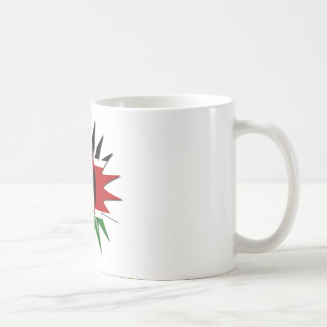 Vibrant Kenyan Flag Pattern: An 18-Star Art Coffee Mug (Right)