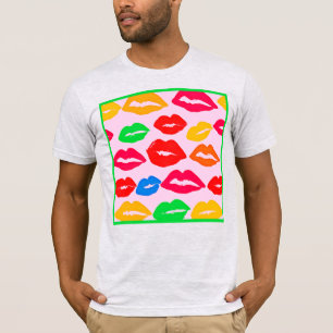 Vibrant Kissed by Colours Pattern T-Shirt