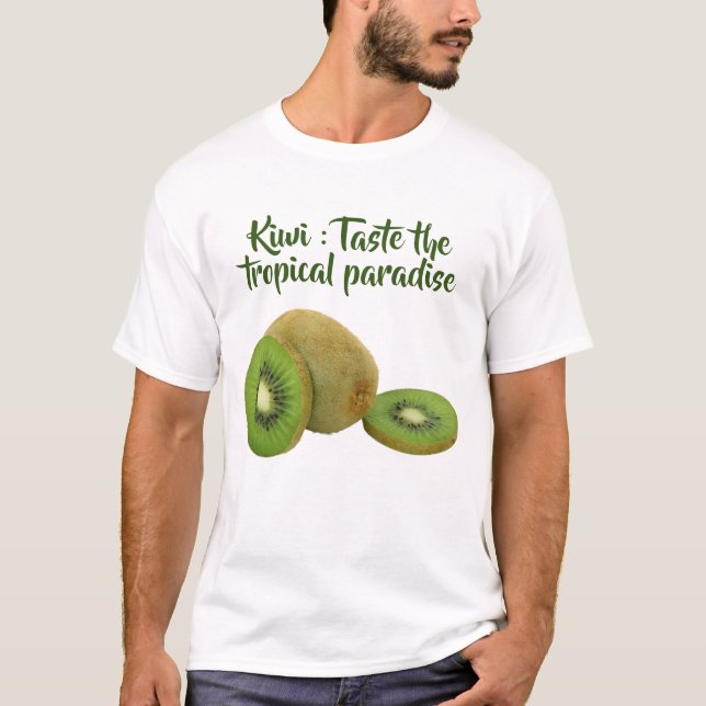 Vibrant Kiwi Fruit Print T-Shirt (Front)