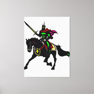 Vibrant Knight Canvas Print