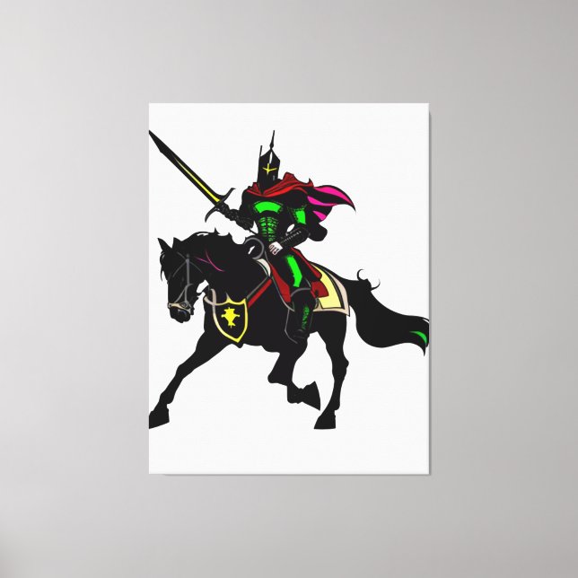  Vibrant Knight  Canvas Print (Front)