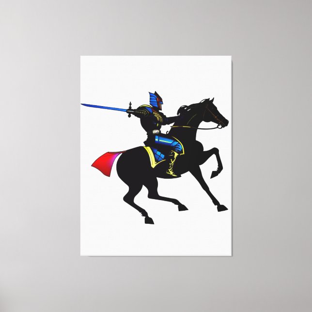  Vibrant Knight Canvas Print (Front)