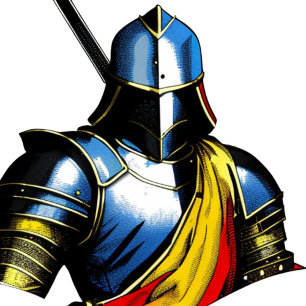  Vibrant Knight  Large Coffee Mug