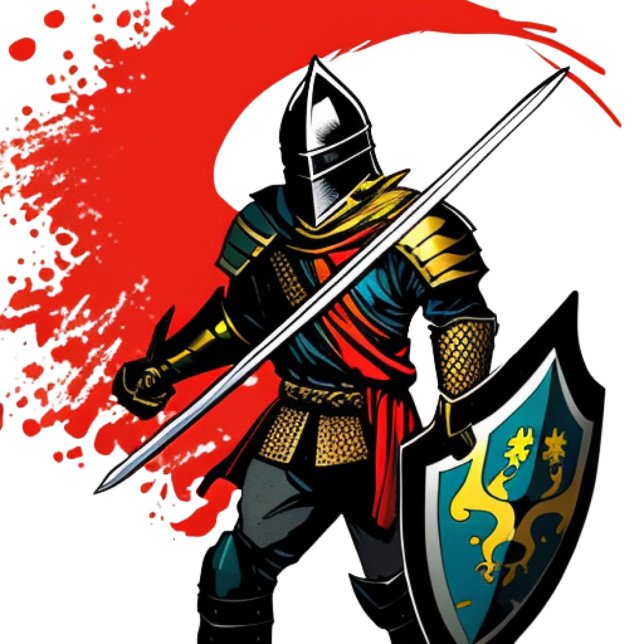  Vibrant Knight T-Shirt Throw Pillow Paper Plates  Bumper Sticker (Creator Uploaded)