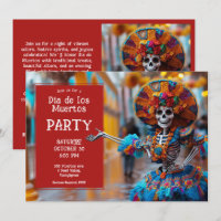 💀 Vibrant La Calavera in blue