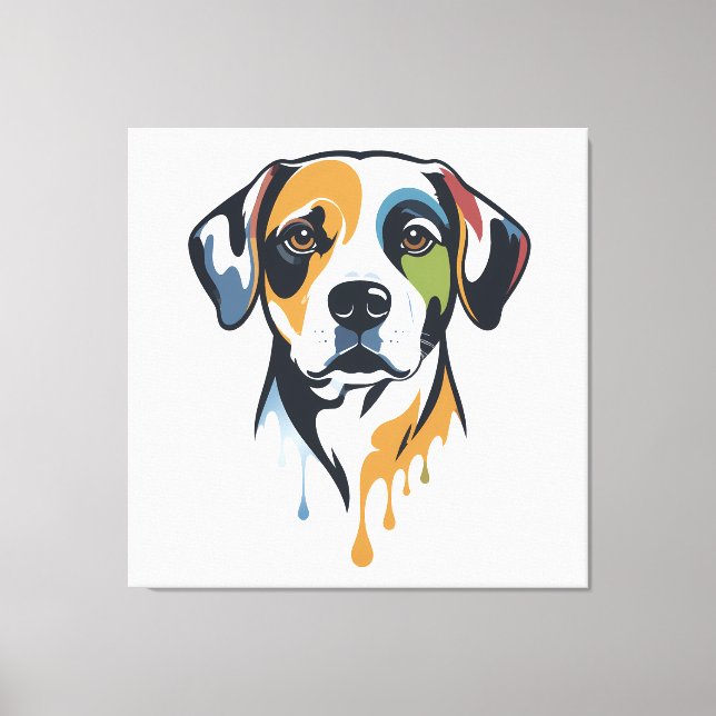 Vibrant Lab Pop Art Canvas Print (Front)