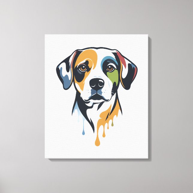Vibrant Lab Pop Art Canvas Print (Front)