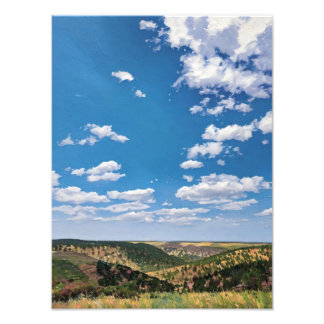 Vibrant Landscape of Rolling Hills  Photo Print
