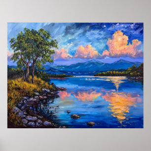 Vibrant landscape scene poster