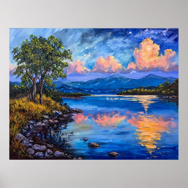 Vibrant landscape scene poster (Front)