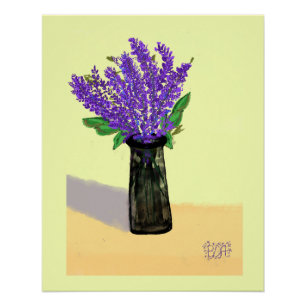 Vibrant Lavender Flowers, Nature Inspired Poster