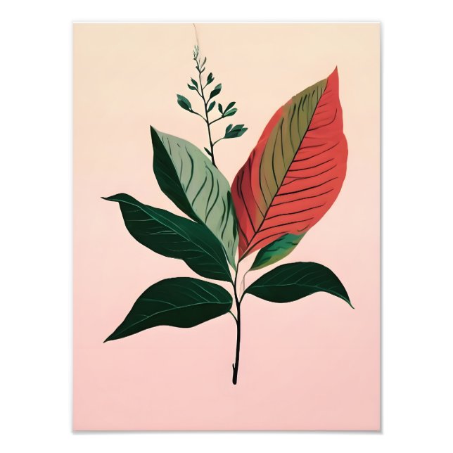 Vibrant Leaves Photo Print (Front)