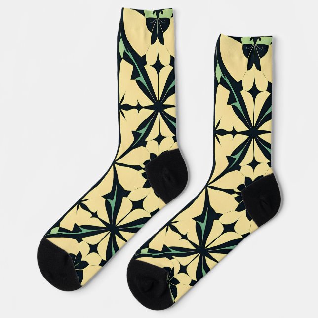 Vibrant "Less Is More" Abstract Graphic Socks (Left)