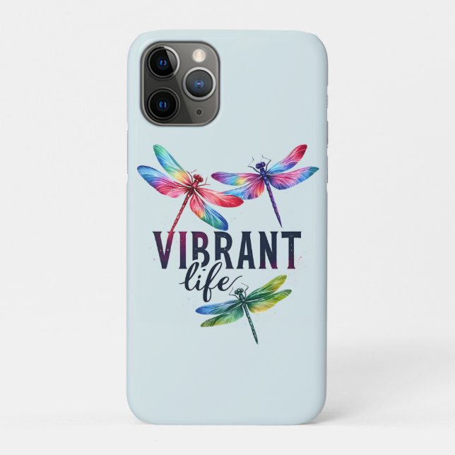 Vibrant Life - Artistic Dragonfly Case-Mate iPhone Case (Back)