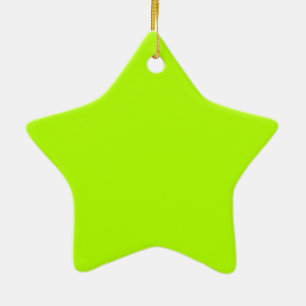Vibrant Lime Green Colour Ready to Customise Ceramic Tree Decoration