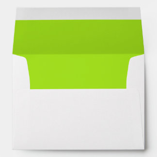 Vibrant Lime Green Lined Envelope