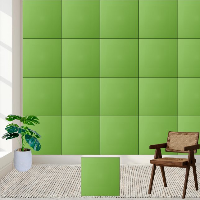 Vibrant Lime Green Solid Colour Ceramic Tile (Vibrant Lime Green Solid Color Ceramic Tile)