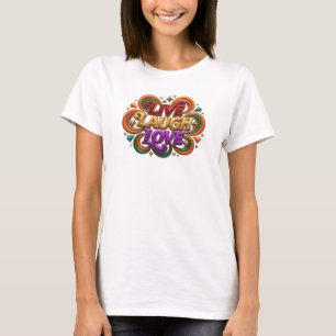 Vibrant LIVE LAUGH LOVE Art Composition T-Shirt