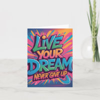 Vibrant "Live Your Dream" Graffiti Wall Art