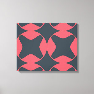 Vibrant, lively, simple, abstract geometric art canvas print