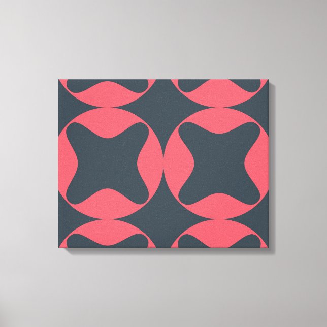 Vibrant, lively, simple, abstract geometric art canvas print (Front)