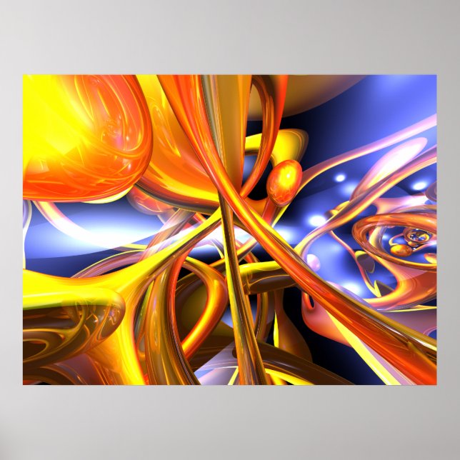 Vibrant Love Abstract Poster (Front)