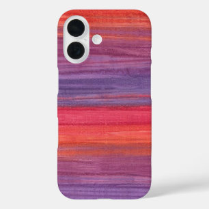 Vibrant Magenta and Purple Abstract Oil Paint iPhone 16 Case