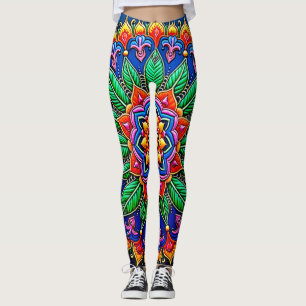Vibrant Mandala Artistry Leggings