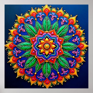Vibrant Mandala Artistry Poster