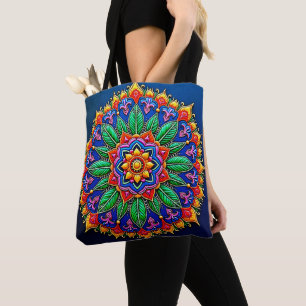 Vibrant Mandala Artistry Tote Bag