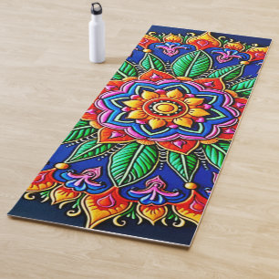 Vibrant Mandala Artistry Yoga Mat