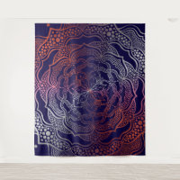 Vibrant Mandala Boho Chic Elegant Navy Rose Gold
