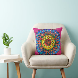 Vibrant Mandala Cushion