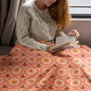 Vibrant Mandala Harmony Sherpa Blanket