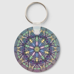 Vibrant Mandala Keychain