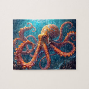 Vibrant Mandala Octopus Art Jigsaw Puzzle