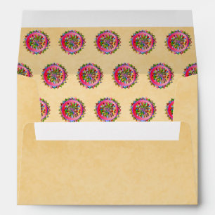 Vibrant Mandala Pattern Ethnic Indian Wedding Envelope