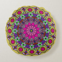 Vibrant Mandala Sunshine Yellow Pink