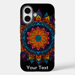 Vibrant Mandala Swirl: OtterBox iPhone 16 Case