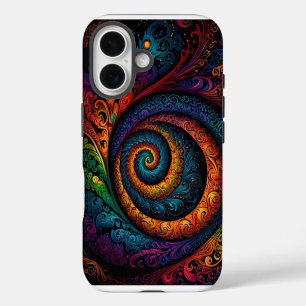 Vibrant Mandala Swirl: OtterBox iPhone 16 Case