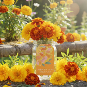 Vibrant Marigold Summer Wedding Gift Tag