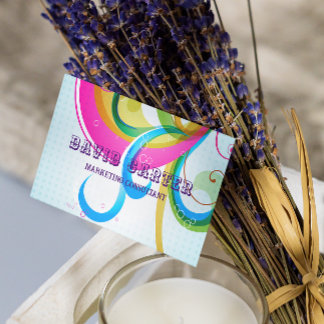 Vibrant Marketing Consultant Professional  Business Card