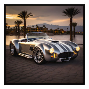 Vibrant Matte Race Car Photo Print 