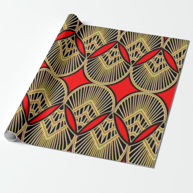 Vibrant Matte Wrapping Paper – Colourful Digital D (Unrolled)