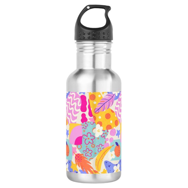 Vibrant Maxi Patchwork 532 Ml Water Bottle (Front)
